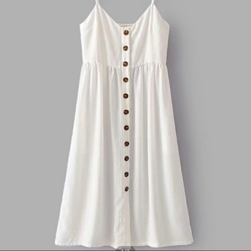Button cami dress